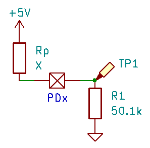 CH32V003の内蔵プルアップ抵抗値の測定回路