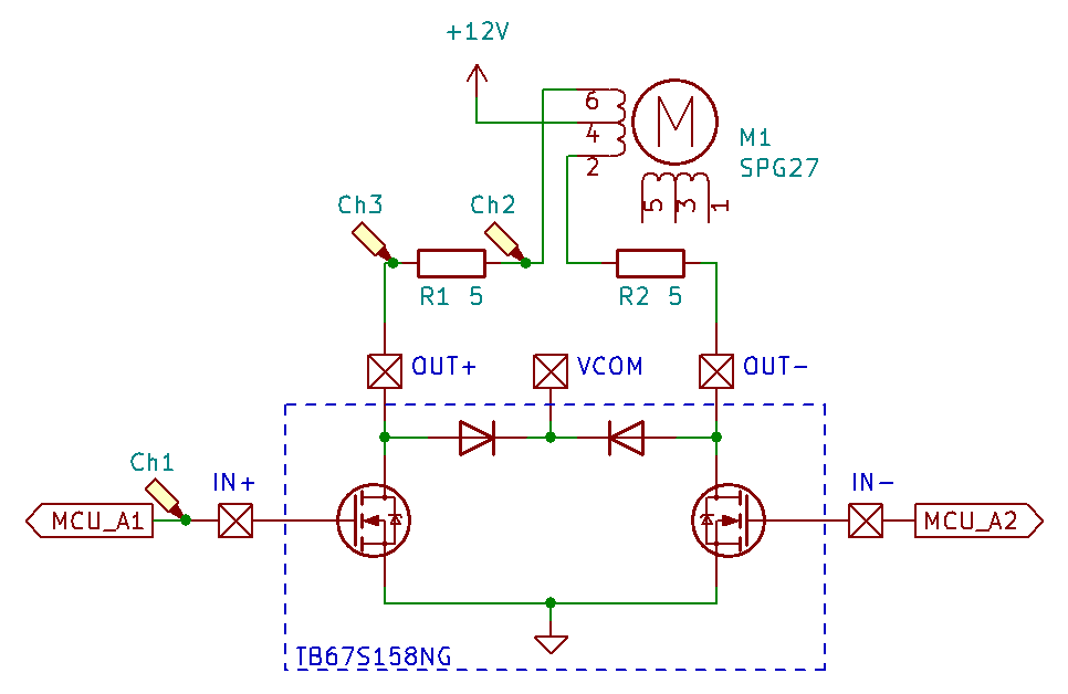 SPG27電流計測回路 TB67S158NG内部等価回路